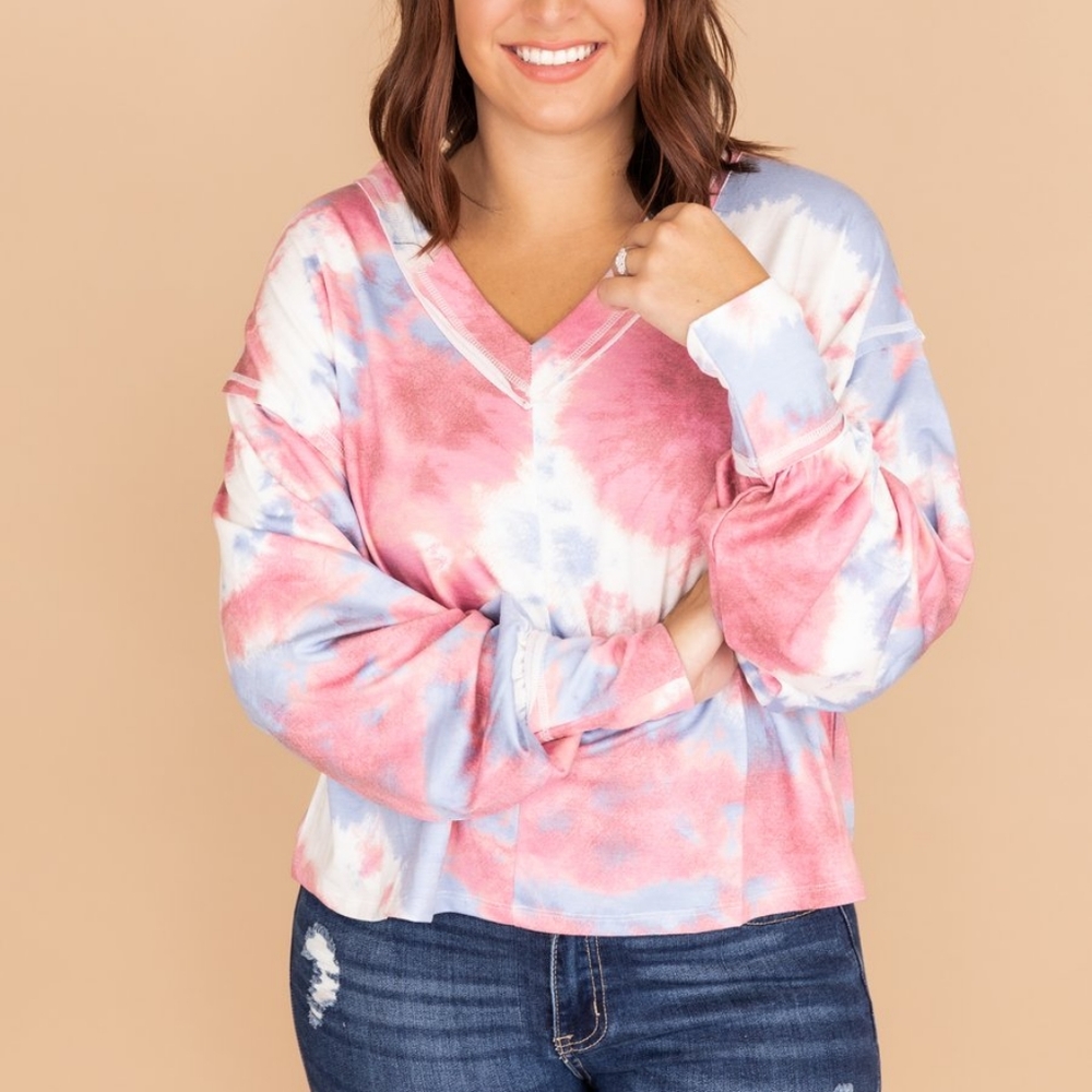 Pink Lily Tie Dye top